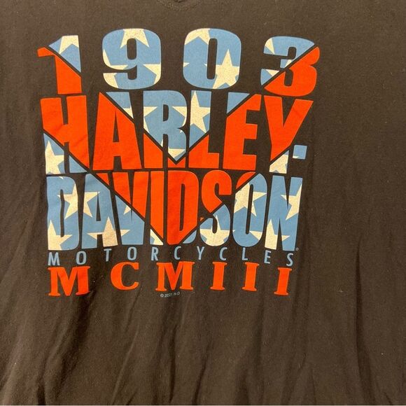 2x xxl Harley Davidson  V Neck Tee Shirt - Picture 13 of 15
